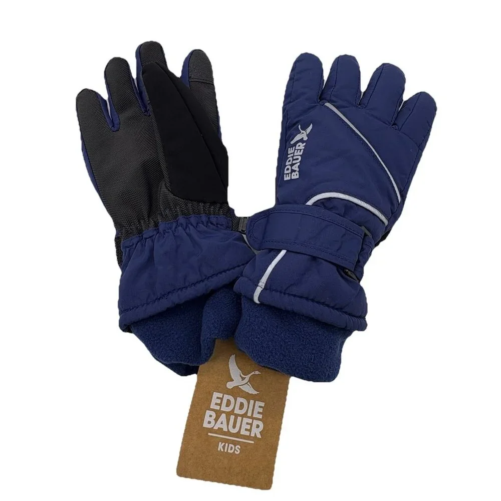 Eddie Bauer Gloves “Powder Search” Youth Size Small Blue Boy's Girls NEW NWT